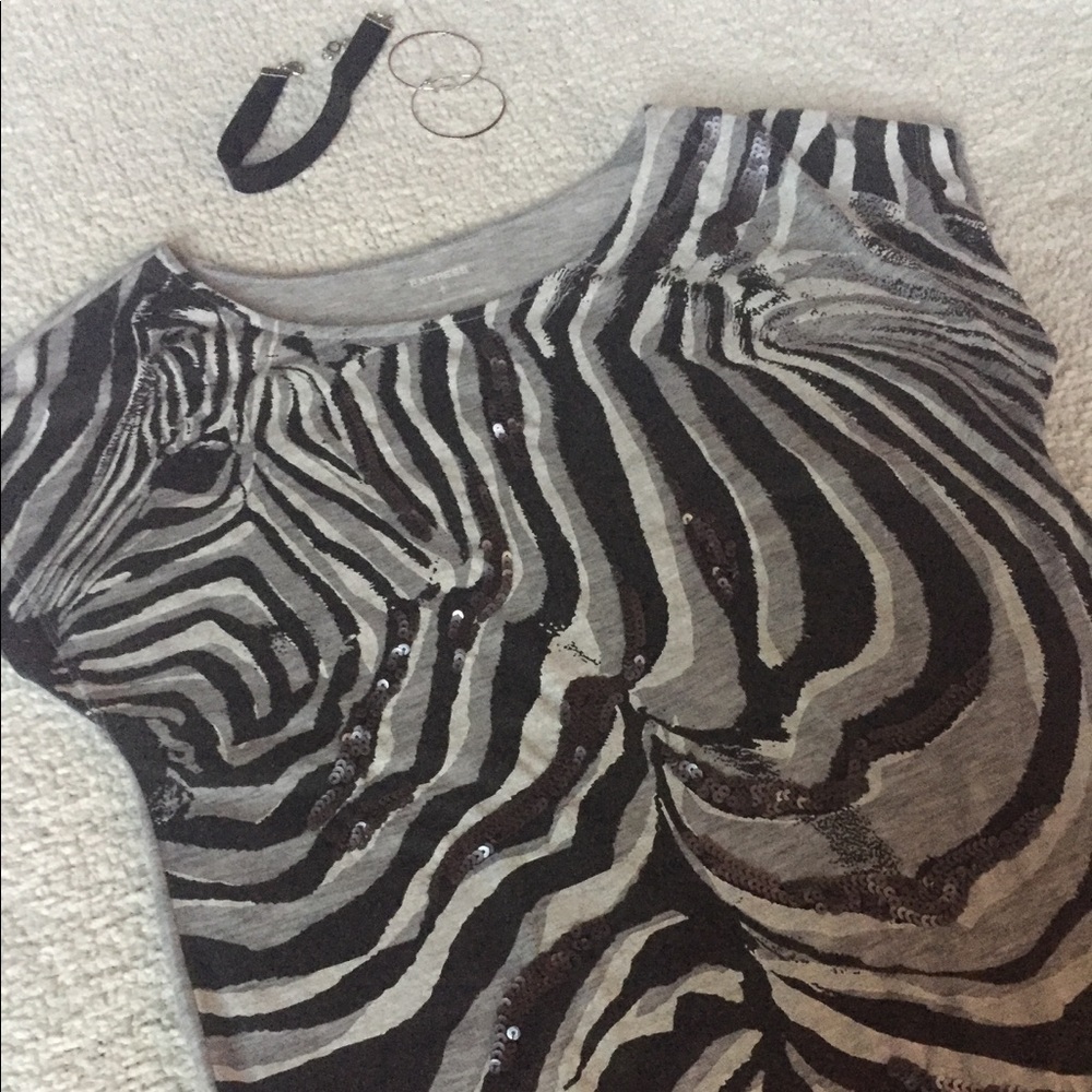NWOT Express | Zebra T-Shirt